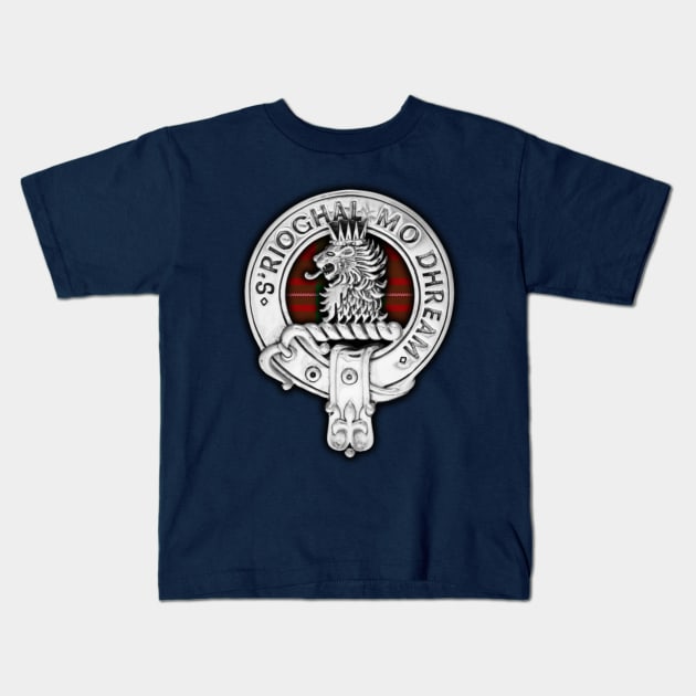 Clan MacGregor Crest & Tartan Kids T-Shirt by Taylor'd Designs
